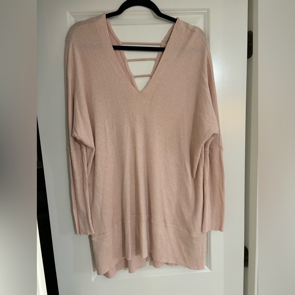 Chance or Fate Blush Tunic Sweater